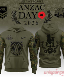 New Zealand Warriors Anzac Day 2026 Hoodie