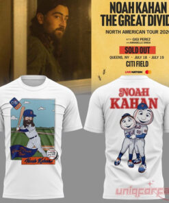 Noah Kahan Great Divide Tour 2026 At Citi Field Mets White T-Shirt Collection Noah Kahan Great Divide Tour 2026 At Citi Field Mets White T-Shirt Collection
