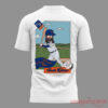 Noah Kahan Great Divide Tour 2026 At Citi Field Mets White T-Shirt back view with Citi Field baseball player graphic