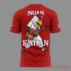 Noah Kahan Great Divide Tour 2026 red shirt back featuring Washington Nationals eagle mascot playing guitar
