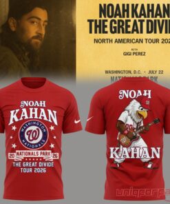 Noah Kahan Nats Park The Great Divide Tour 2026 Exclusive T-Shirt