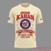 Noah Kahan Nats Park The Great Divide Tour 2026 cream t-shirt front view featuring Washington Nationals logo design