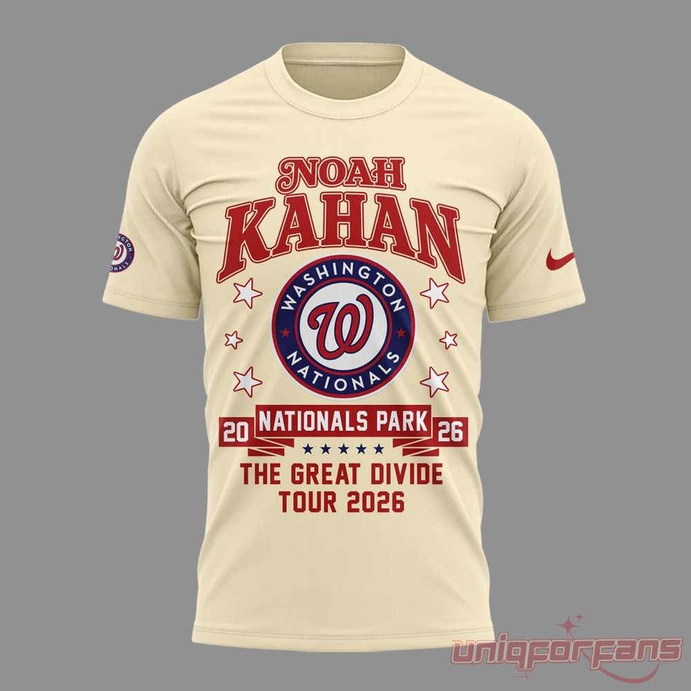 Noah Kahan Nats Park The Great Divide Tour 2026 Exclusive T-Shirt Noah Kahan Nats Park The Great Divide Tour 2026 Exclusive T-Shirt
