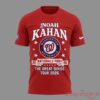 Noah Kahan Nats Park The Great Divide Tour 2026 red t-shirt front view with Washington Nationals logo and stars