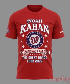 Noah Kahan Nats Park The Great Divide Tour 2026 Exclusive T-Shirt