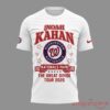 Noah Kahan Nats Park The Great Divide Tour 2026 white t-shirt front view displaying Washington Nationals logo graphic