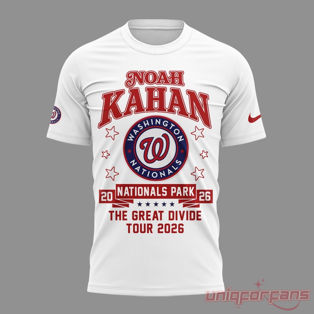 Noah Kahan Nats Park The Great Divide Tour 2026 Exclusive T-Shirt Noah Kahan Nats Park The Great Divide Tour 2026 Exclusive T-Shirt