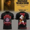 Noah Kahan Nats Park The Great Divide Tour 2026 black shirt front and back view showing Nationals logo and eagle mascot