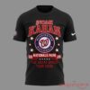 Noah Kahan Nats Park The Great Divide Tour 2026 black tee front view featuring red Washington Nationals logo design