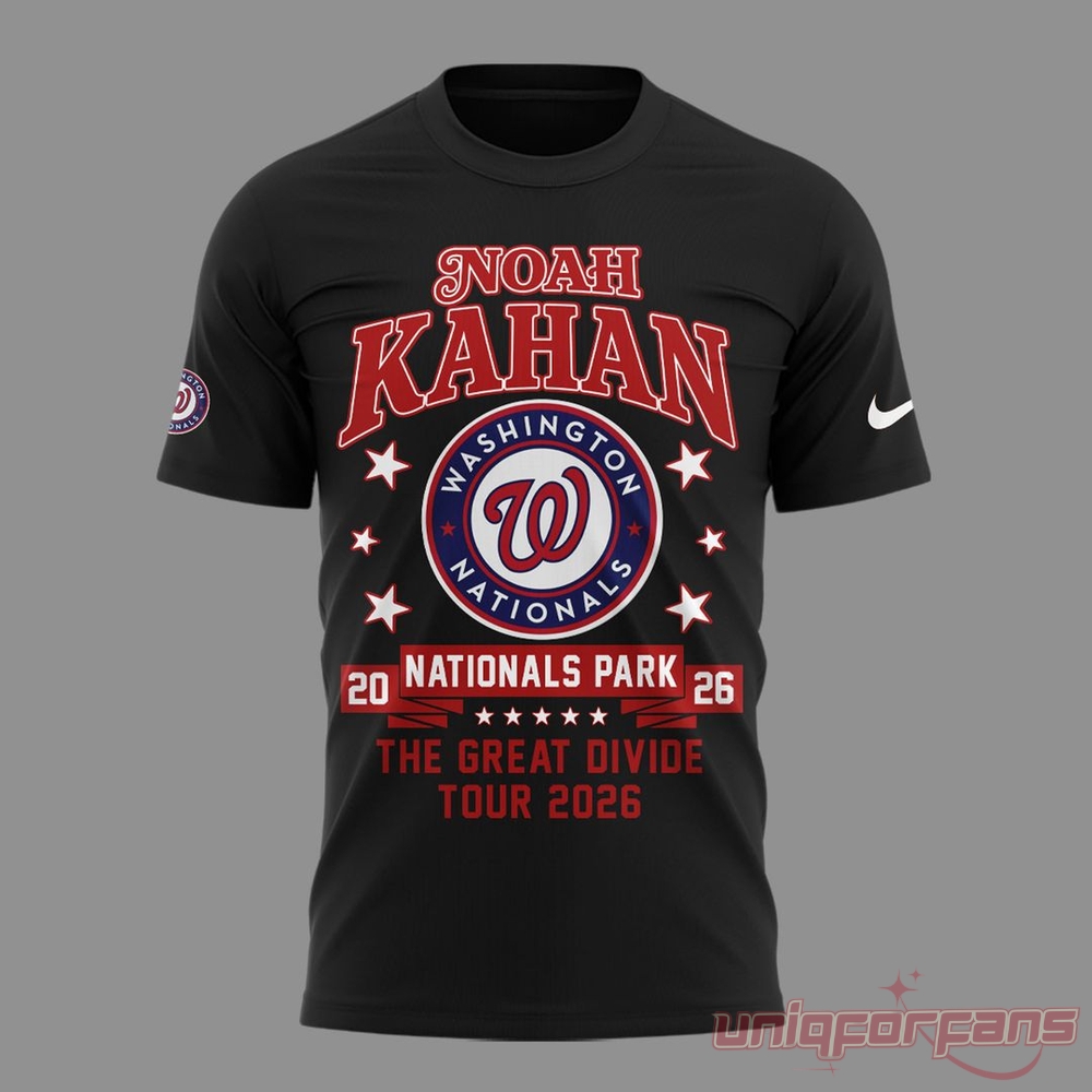 Noah Kahan Nats Park The Great Divide Tour 2026 Exclusive T-Shirt Noah Kahan Nats Park The Great Divide Tour 2026 Exclusive T-Shirt
