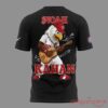 Noah Kahan Nats Park The Great Divide Tour 2026 black t-shirt back view with eagle mascot playing acoustic guitar