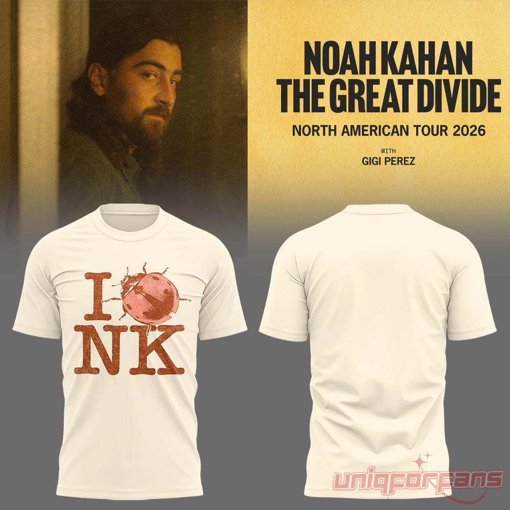 Noah Kahan The Great Divide Tour 2026 Beige Edition Limited T-Shirt Noah Kahan The Great Divide Tour 2026 Beige Edition Limited T-Shirt