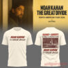 Noah Kahan The Great Divide Tour 2026 Beige Edition Tee, featuring Endin' of August song lyric graphic on back