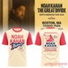Noah Kahan x Boston Red Sox The Great Divide Tour 2026 Fenway Park Exclusive T-Shirt, a cream ringer tee with red sleeves