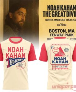Noah Kahan x Boston Red Sox The Great Divide Tour 2026 Fenway Park Exclusive T-Shirt