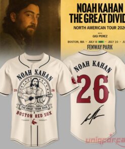 Noah Kahan x Boston Red Sox The Great Divide Tour 2026 Signature Exclusive Jersey
