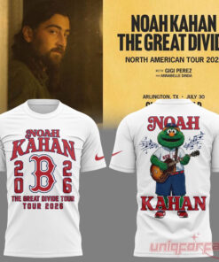 Noah Kahan x Boston Red Sox The Great Divide Tour 2026 White Edition T-Shirt