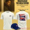 Noah Kahan x Chicago Cubs Great Divide Wrigley Field White Tee 2026 Collection, showing pennant tee and blue cap