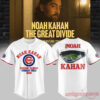 Noah Kahan x Chicago Cubs The Great Divide Tour 2026 Baseball Jersey Collection, showing front and back view