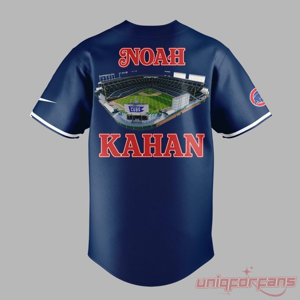Noah Kahan x Chicago Cubs The Great Divide Tour 2026 Baseball Jersey Collection, blue back stadium graphic