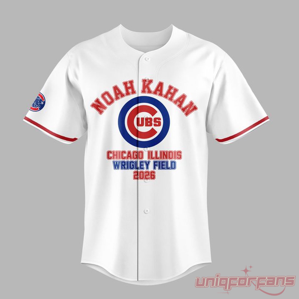 Noah Kahan x Chicago Cubs The Great Divide Tour 2026 Baseball Jersey Collection, featuring front team chest logo