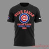Noah Kahan x Chicago Cubs The Great Divide Tour T-Shirt Collection Wrigley Field, black shirt front logo view