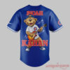 Noah Kahan x Chicago Cubs Wrigley Field Event The Great Divide Tour 2026 Baseball Jersey, blue back mascot graphic