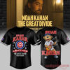 Noah Kahan x Chicago Cubs Wrigley Field Event The Great Divide Tour 2026 Baseball Jersey, black front and back