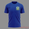 Noah Kahan x New York Mets Great Divide Tour 2026 Blue T-Shirt front featuring a small subway train chest print