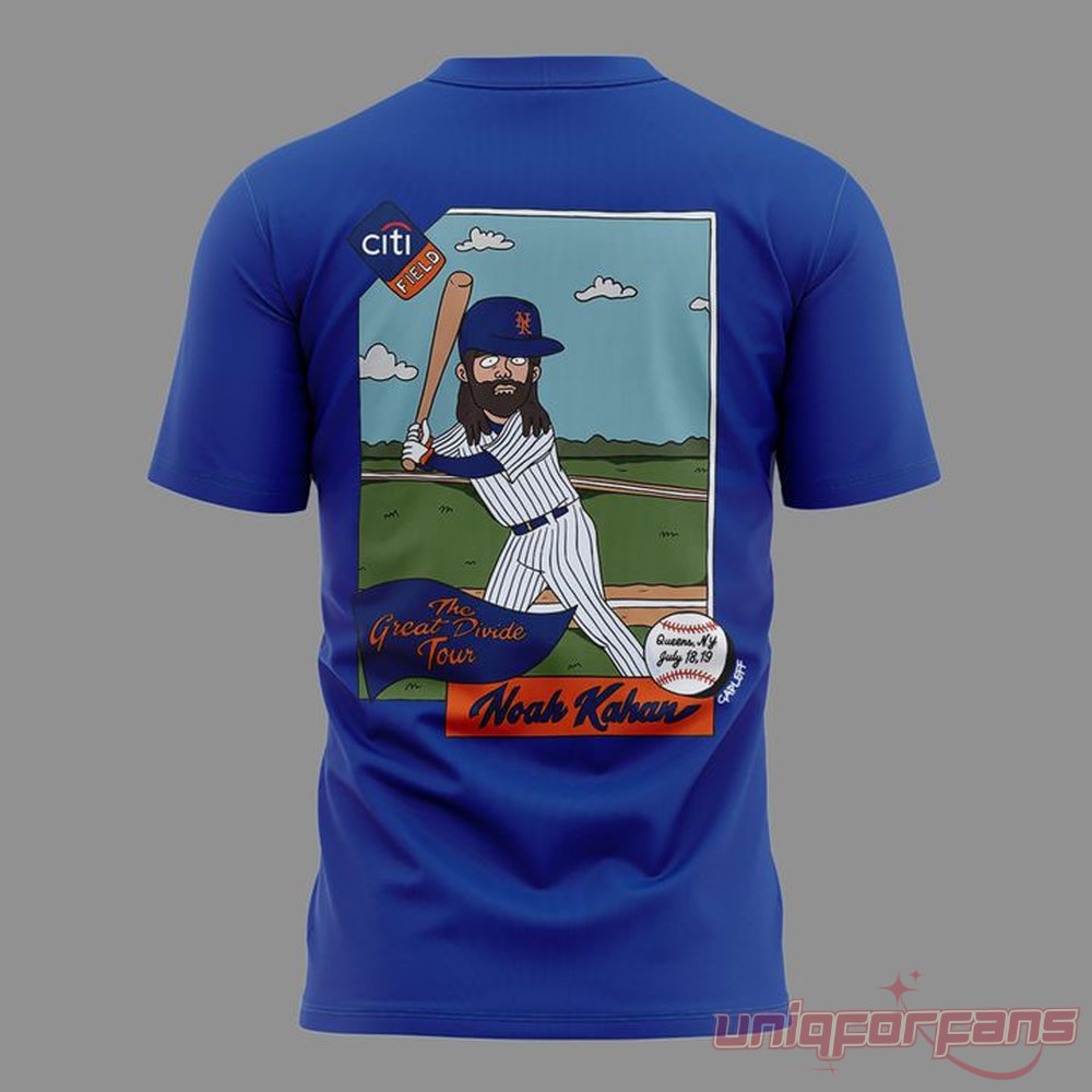 Noah Kahan x New York Mets Great Divide Tour 2026 Blue T-Shirt Collection Noah Kahan x New York Mets Great Divide Tour 2026 Blue T-Shirt Collection