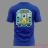 Noah Kahan x New York Mets Great Divide Tour 2026 Blue T-Shirt back design with Queens NY subway train art