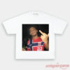 Norway Team Classic Football Fan Graphic Shirt in white, showcasing a bold front photo graphic of a team player
