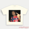 Norway Team Classic Football Fan Graphic Shirt in cream, featuring a graphic photo design printed on the front