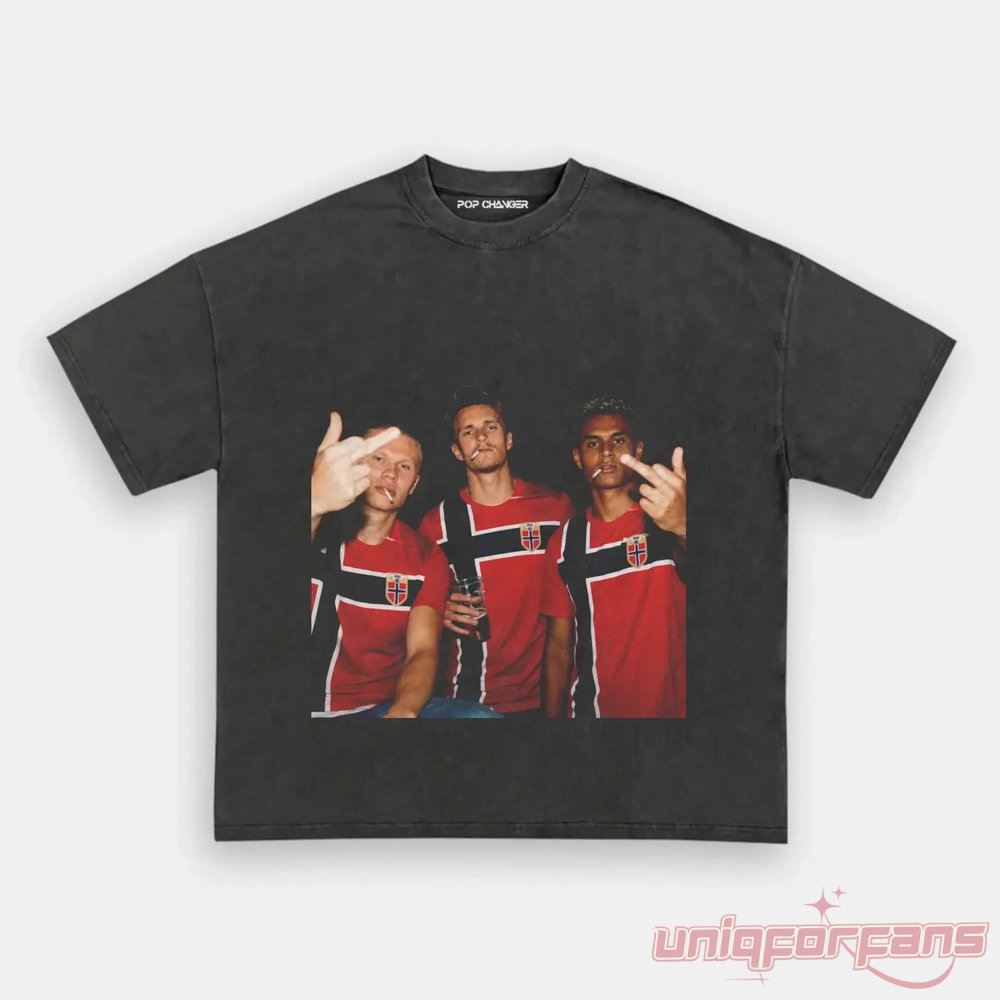 Norway Team Classic Soccer Supporter Graphic Tee Norway Team Classic Soccer Supporter Graphic Tee