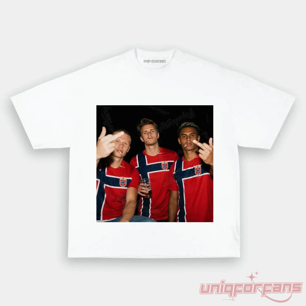 Norway Team Classic Soccer Supporter Graphic Tee Norway Team Classic Soccer Supporter Graphic Tee
