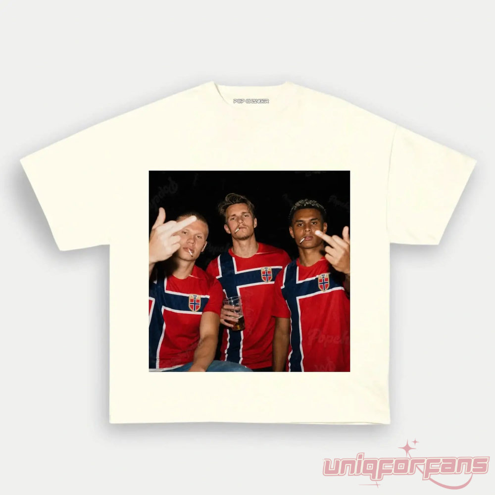 Norway Team Classic Soccer Supporter Graphic Tee Norway Team Classic Soccer Supporter Graphic Tee