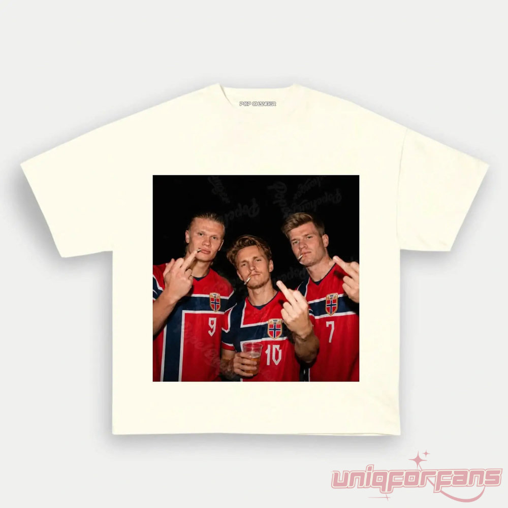 Norway Team Nordic Soccer Supporter Graphic Tee Norway Team Nordic Soccer Supporter Graphic Tee