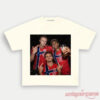 Norway Team Norway National Football Graphic Shirt in cream, featuring a graphic print of Norway national players