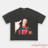 Erling Haaland Norway National Team Iconic T-Shirt in charcoal gray, with a central graphic print design