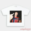 Erling Haaland Norway National Team Iconic T-Shirt in white, showcasing a bold graphic photo of Haaland on the front