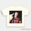 Erling Haaland Norway National Team Iconic T-Shirt in cream, displaying a graphic print of the Norway football player
