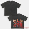 Norway Team Norway Soccer Fan Graphic T-Shirt in washed charcoal, featuring a 3-player graphic print on the back