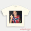 Norway Team Norway Soccer Graphic Supporter Tee in cream, featuring a graphic photo design printed on the front