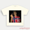 Norway Team Norway Team Fan Vintage T-Shirt in cream, featuring a graphic photo design printed on the front