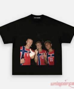 Norway Team Retro Football Supporter Graphic Tee