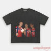 Norway Team Retro Football Supporter Graphic Tee in charcoal, displaying a central graphic photo print on the front