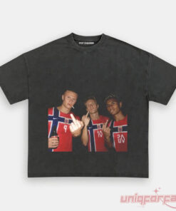Norway Team Retro Football Supporter Graphic Tee