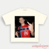 Norway Team Retro Scandinavian Football Fan Tee in cream, showing a graphic print of a Norway fan jersey look