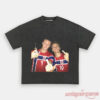Norway Team Vintage Football Fan Graphic Shirt in washed black with a Haaland and Ødegaard party photo print