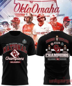 Oklahoma Sooners 2026 NCAA Baseball National Champions Locker Room T-Shirt – Crimson